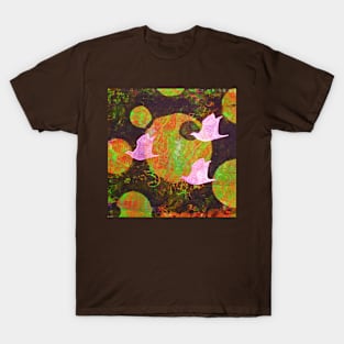 Three Cosmic Birds Digitally Altered Version of Original Work 14 T-Shirt